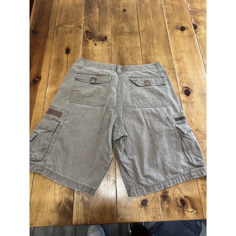 Lee DUNGAREES Men's 33 Khaki Cargo Shorts 100% Cotton Twill